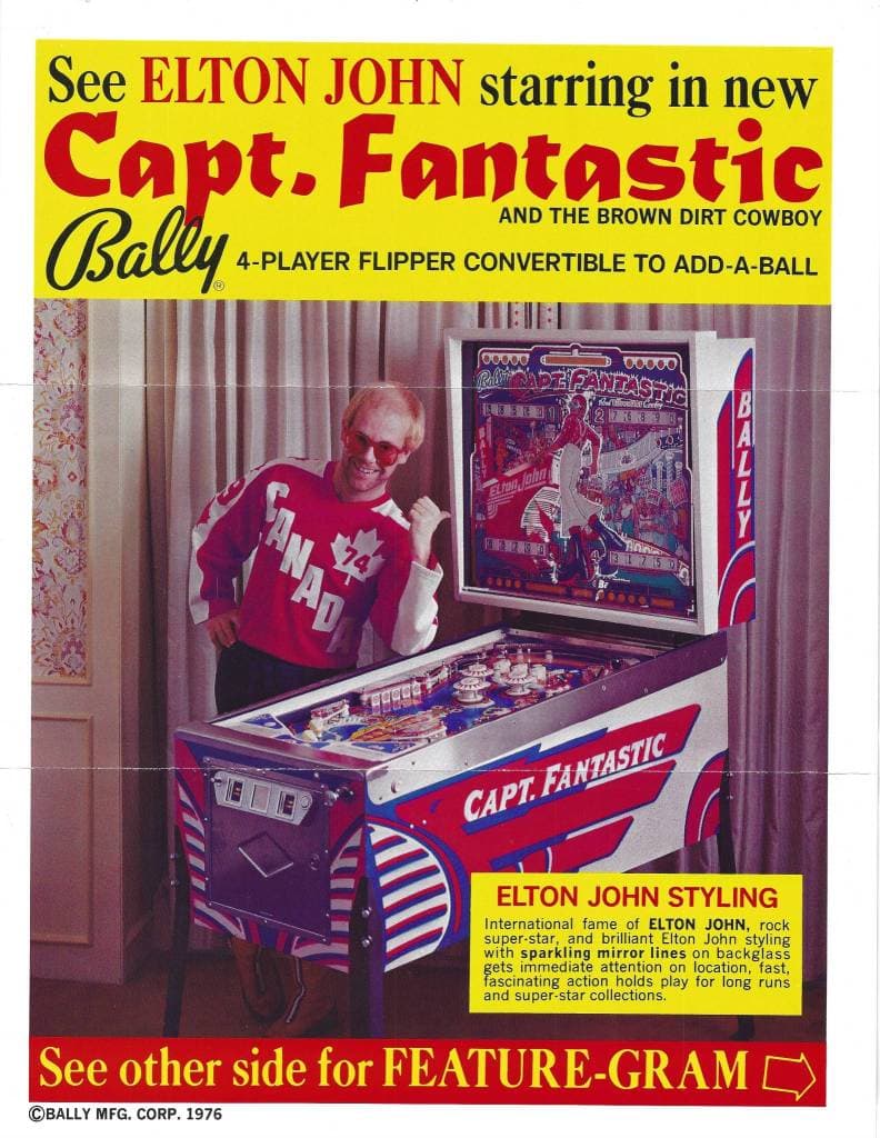 bally vintage pinball capt. fantastic flyer