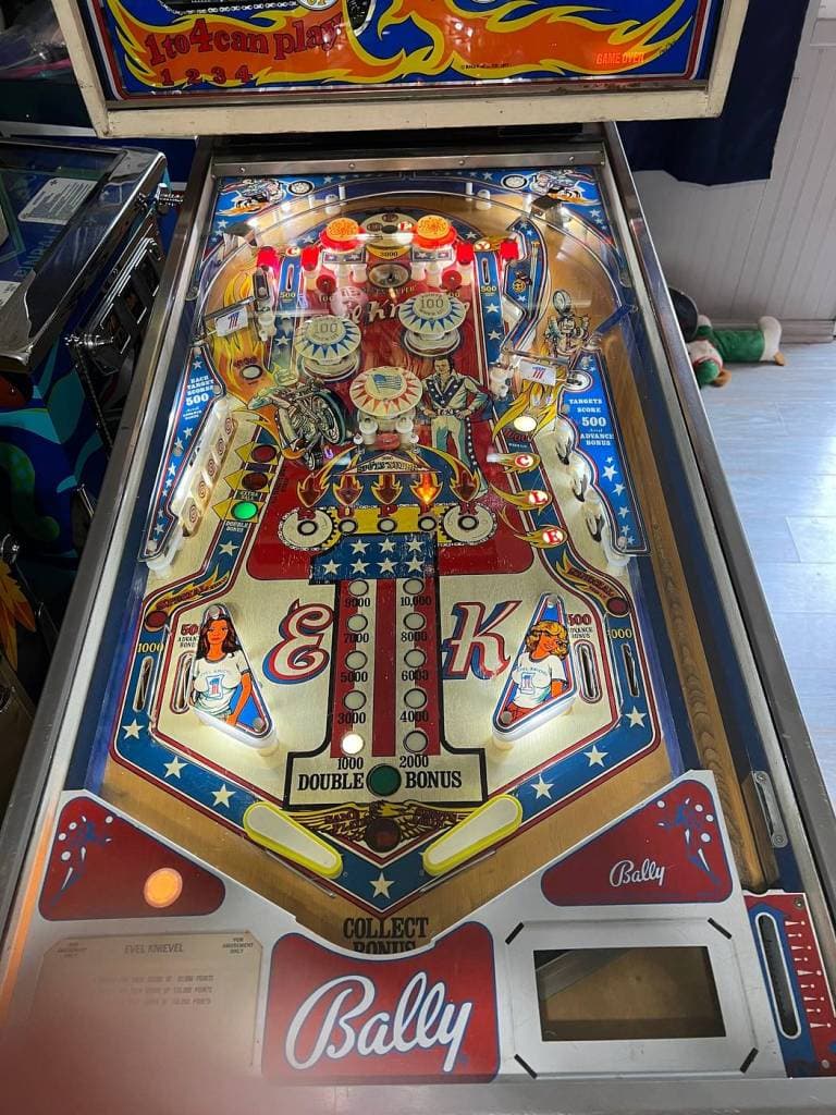 bally vintage pinball machines evel knievel