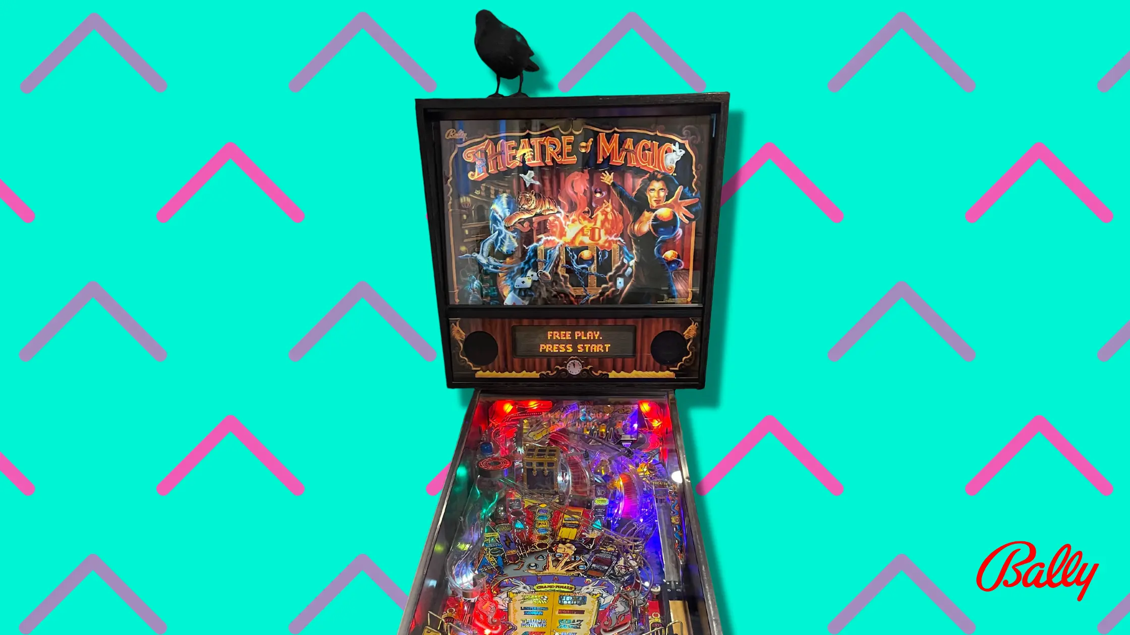Theatre of Magic pinball machine with colorful playfield and magical artwork