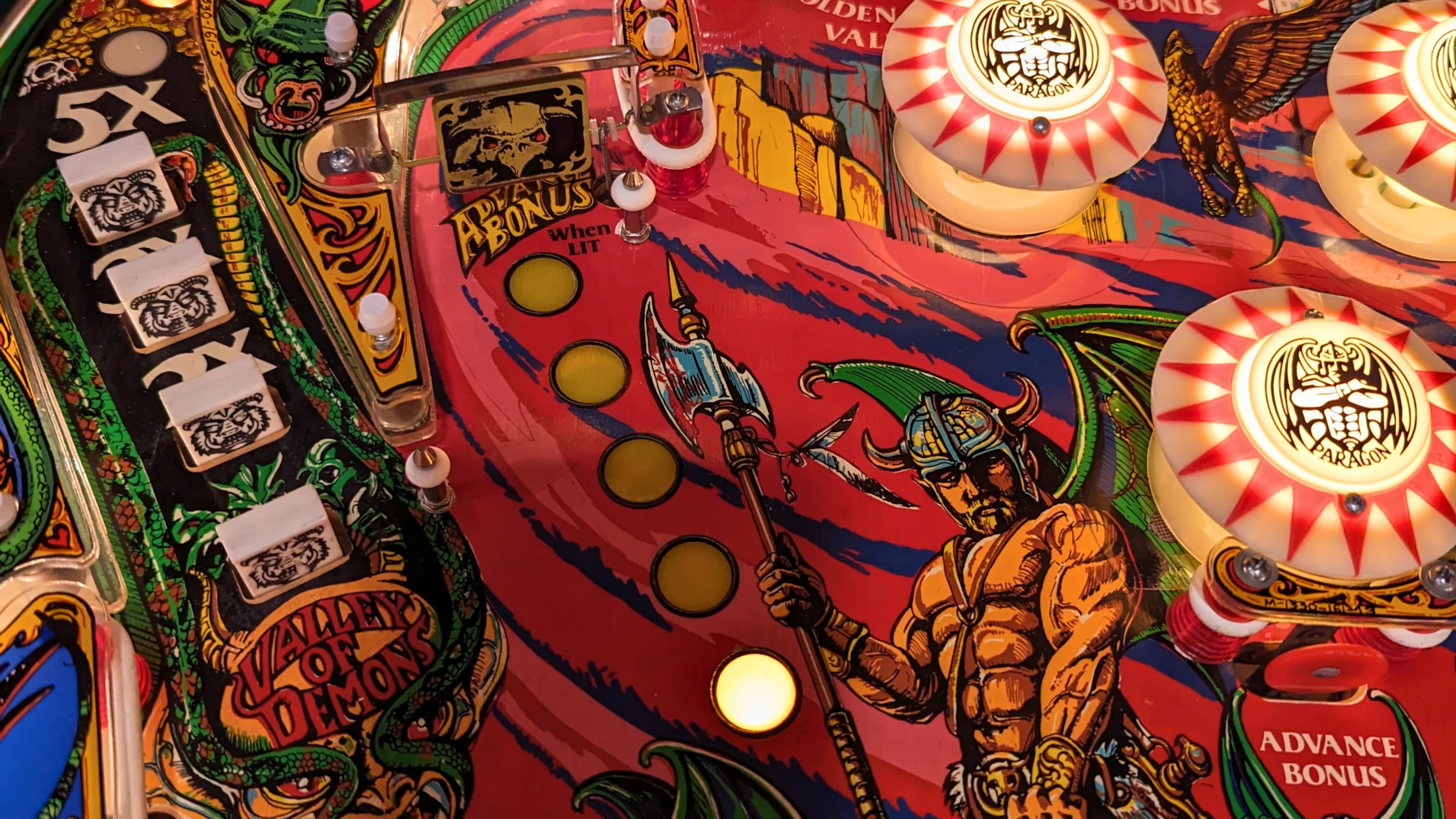 bonus advances paragon pinball