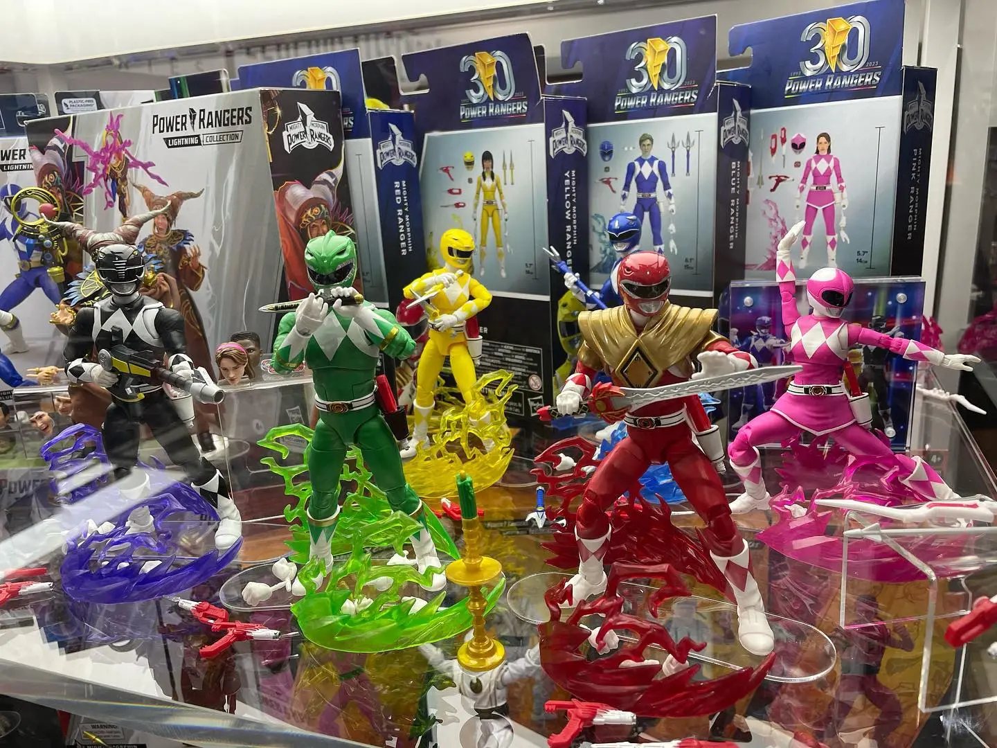 Power Rangers action figures from Lightning Collection display colorful ranger lineup