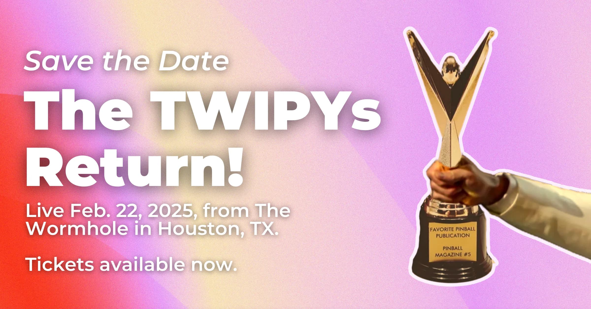 Announcing the 2024 Pinball Community Awards (aka The TWIPYs)