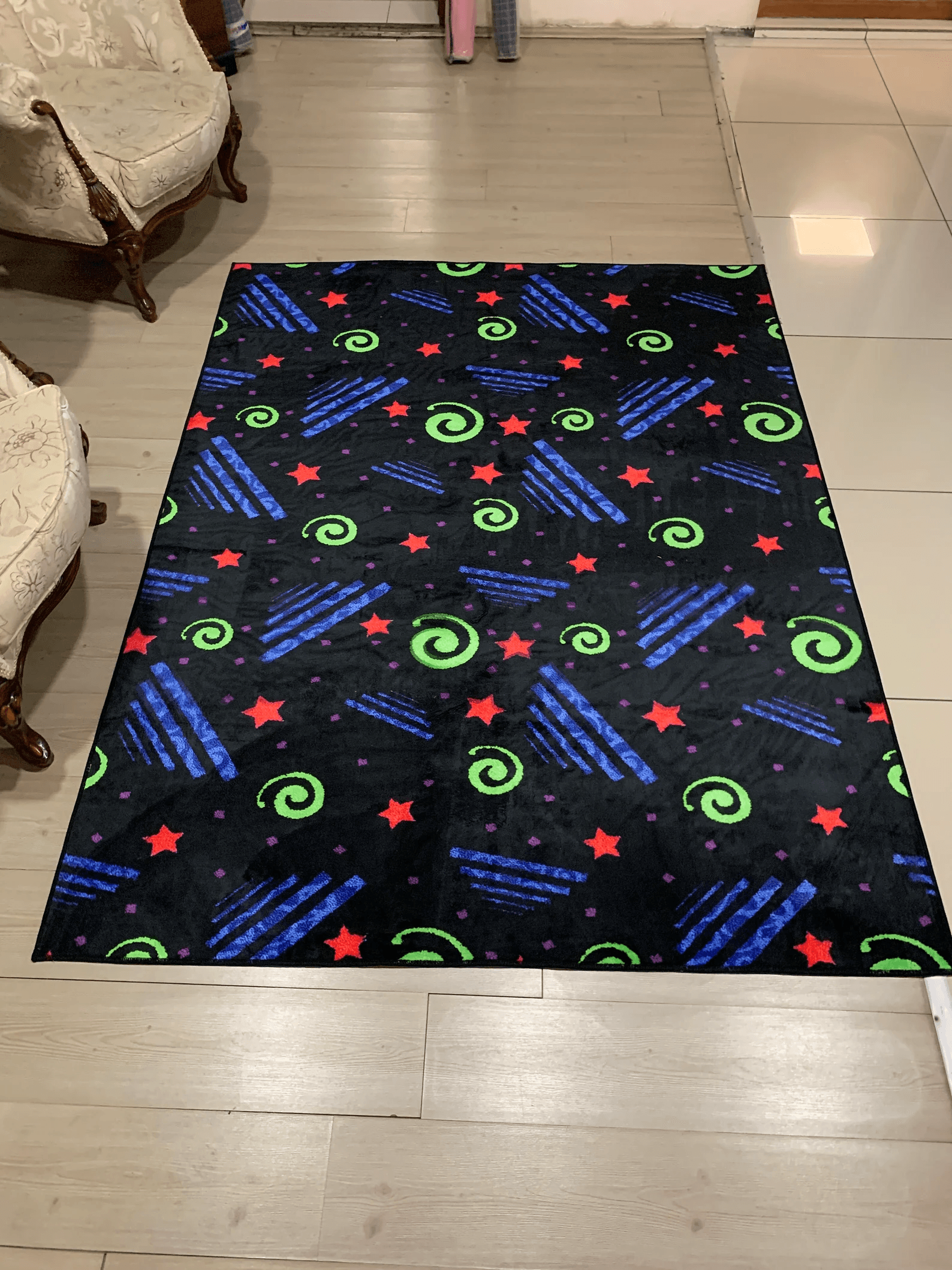 90s arcade carpet for game room