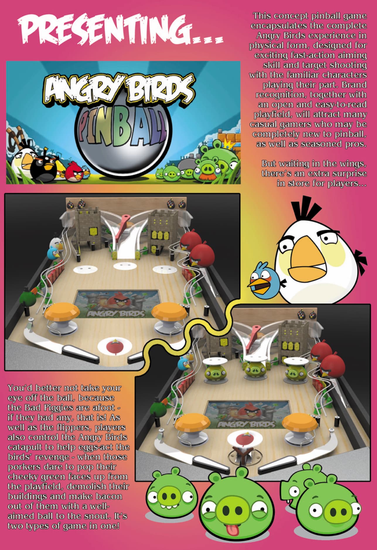 Angry Birds Pinball game showcasing colorful characters and playfield design