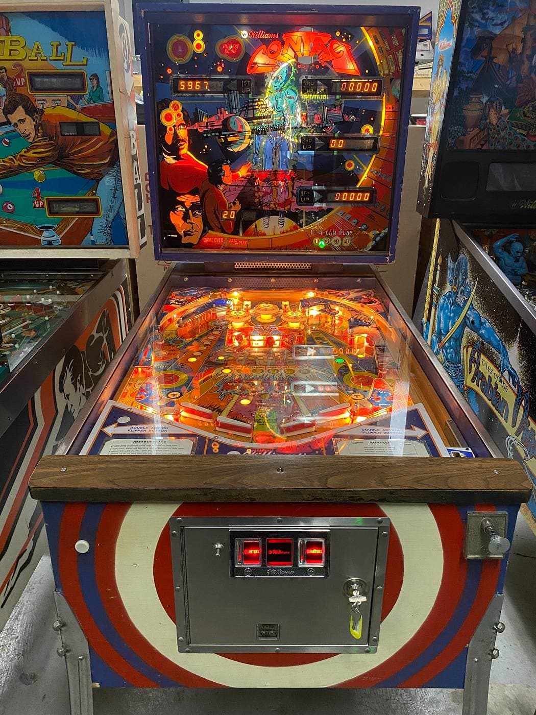 williams contact pinball machine 1978