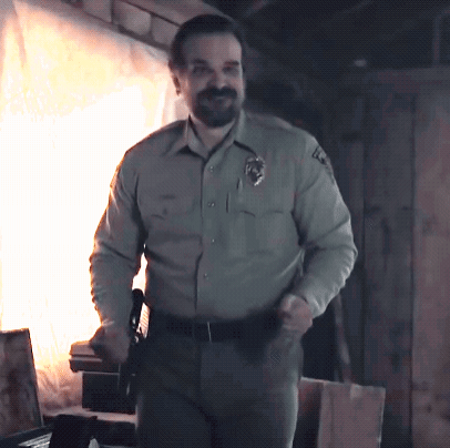 Image result for sheriff stranger things gif"