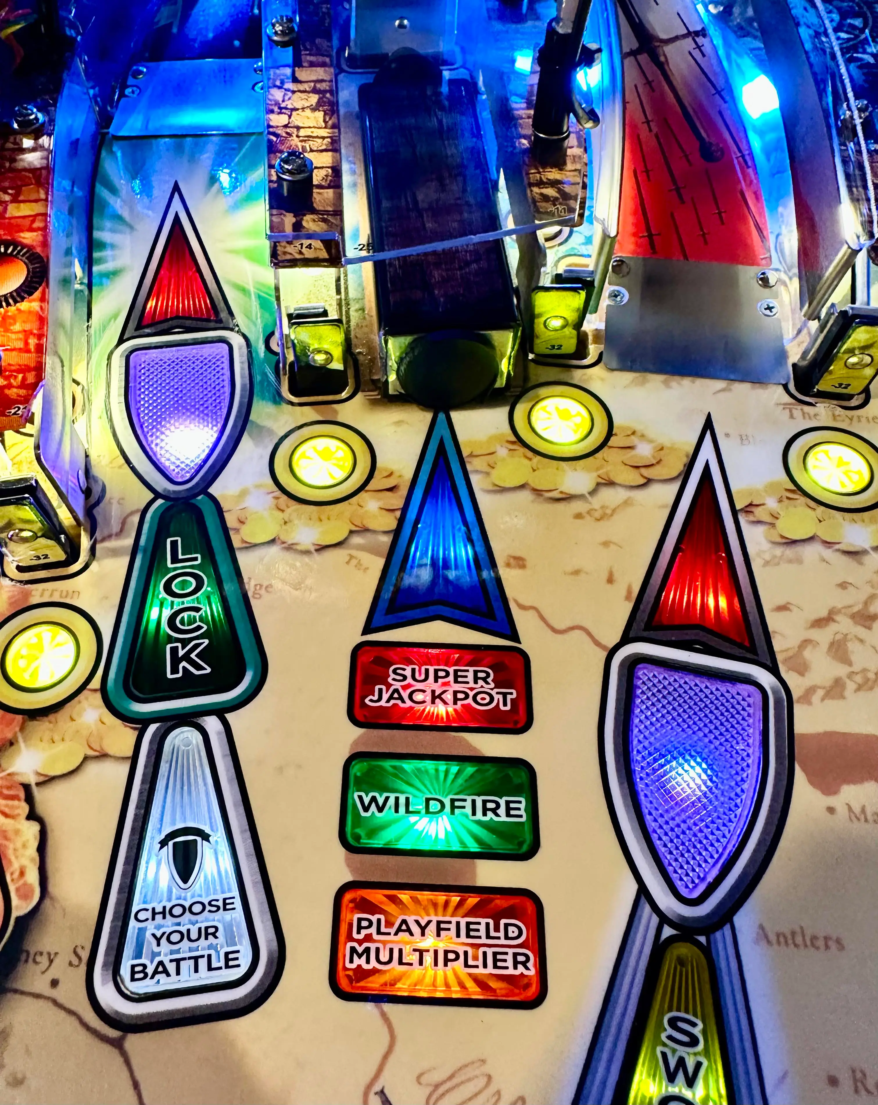 battering ram closeup got pinball machine