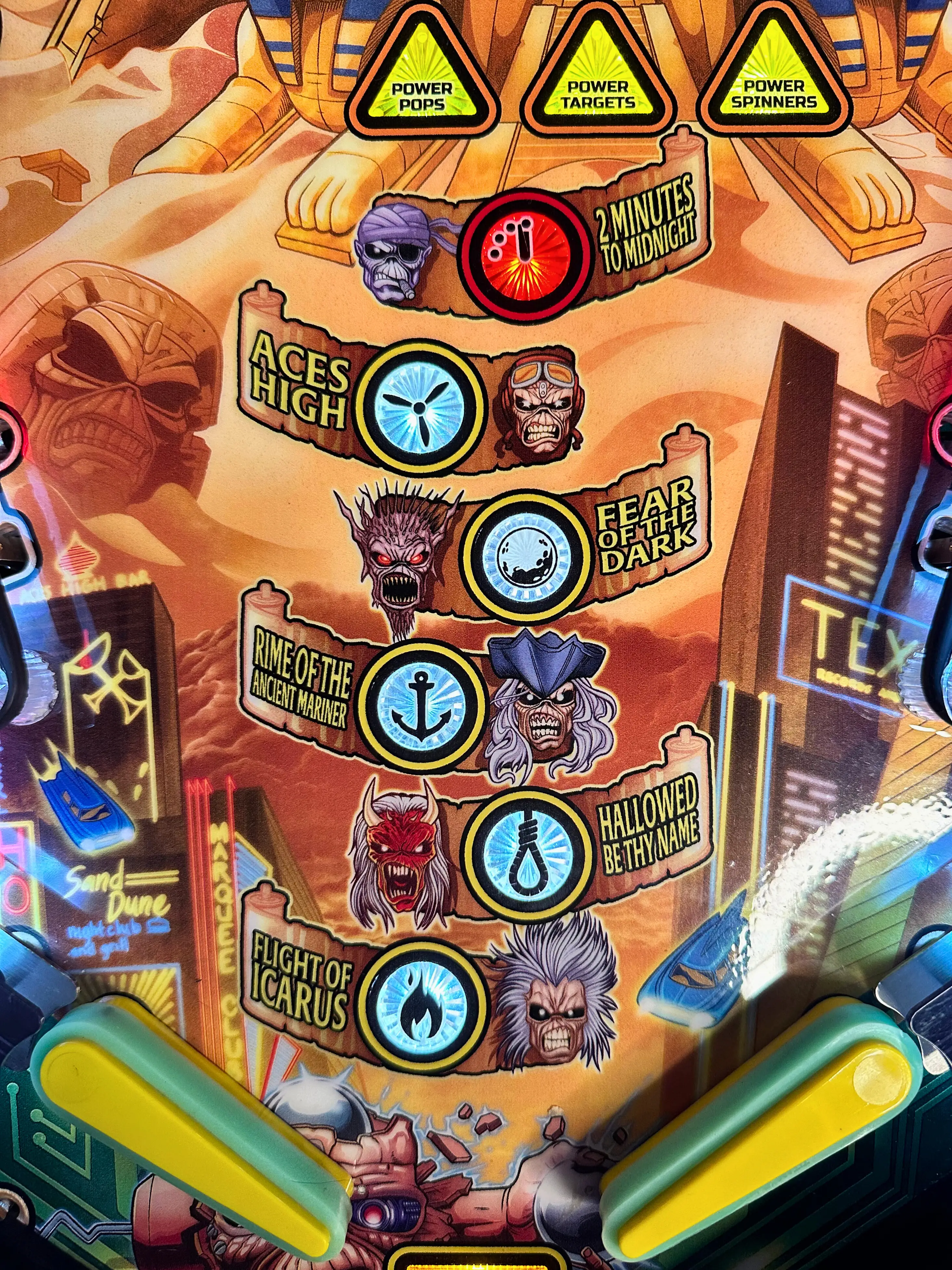 mode lights iron maiden pinball