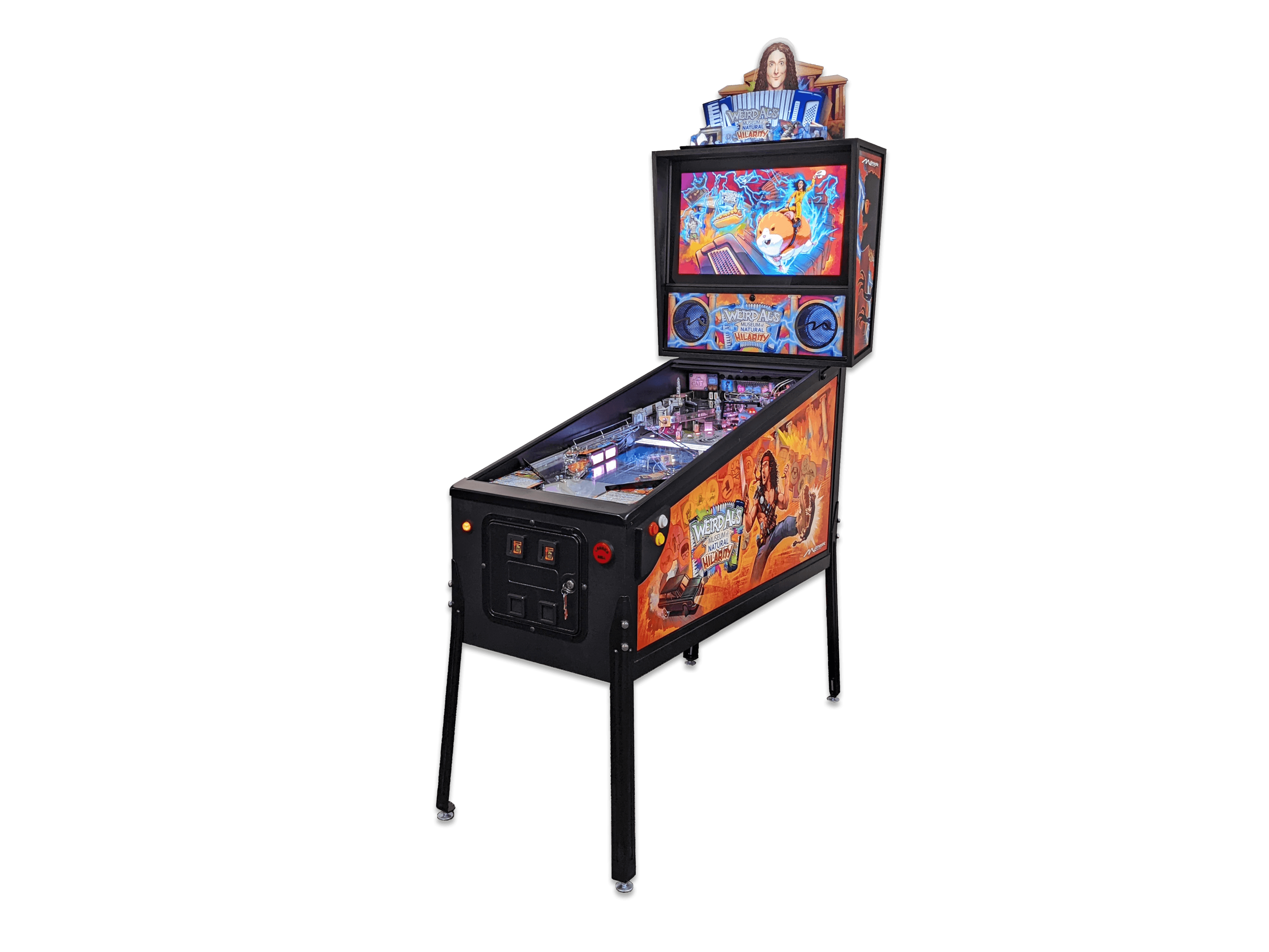 Colorful pinball machine with vibrant artwork and playful design