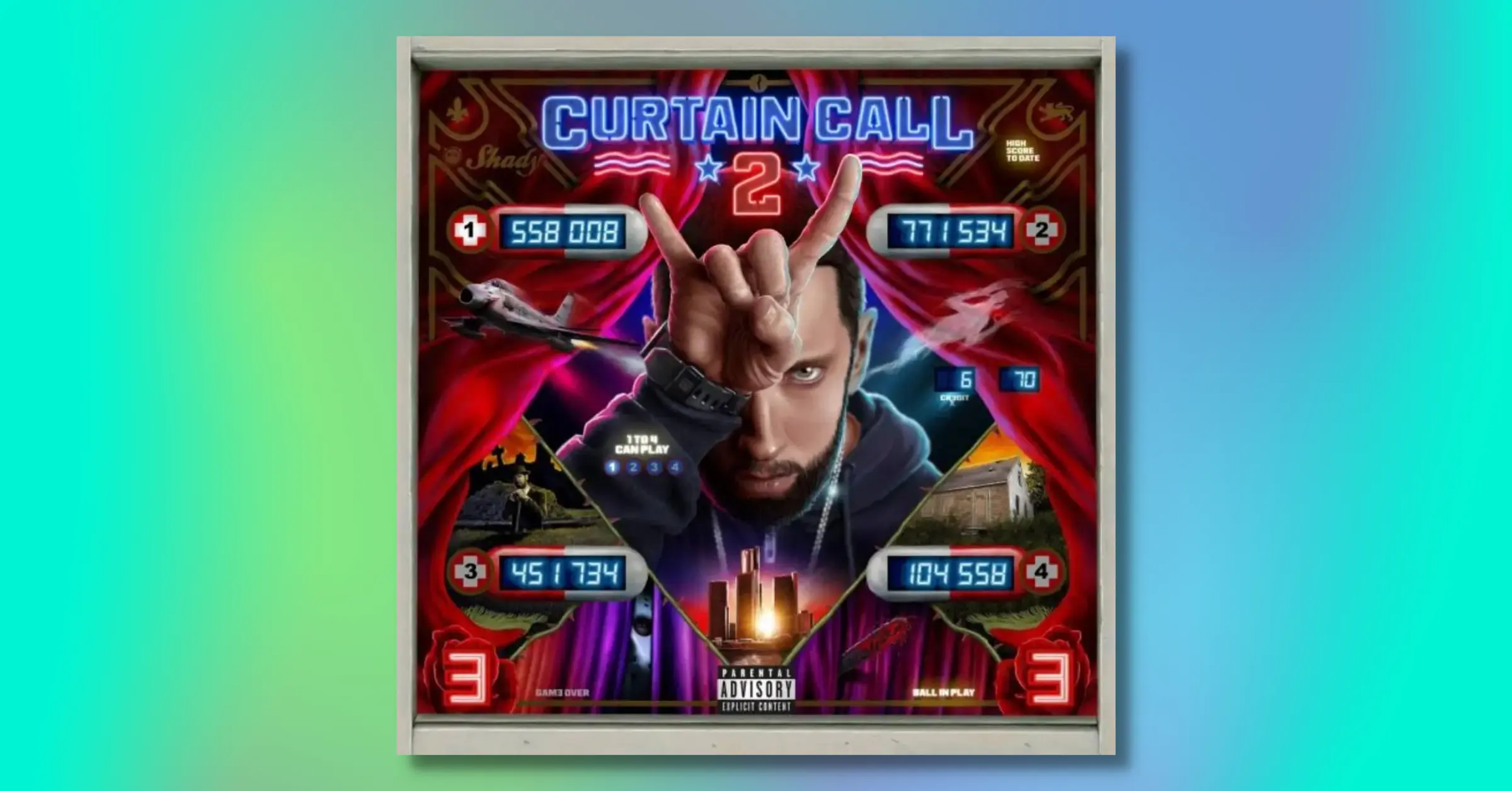 eminem music themed pinball machine