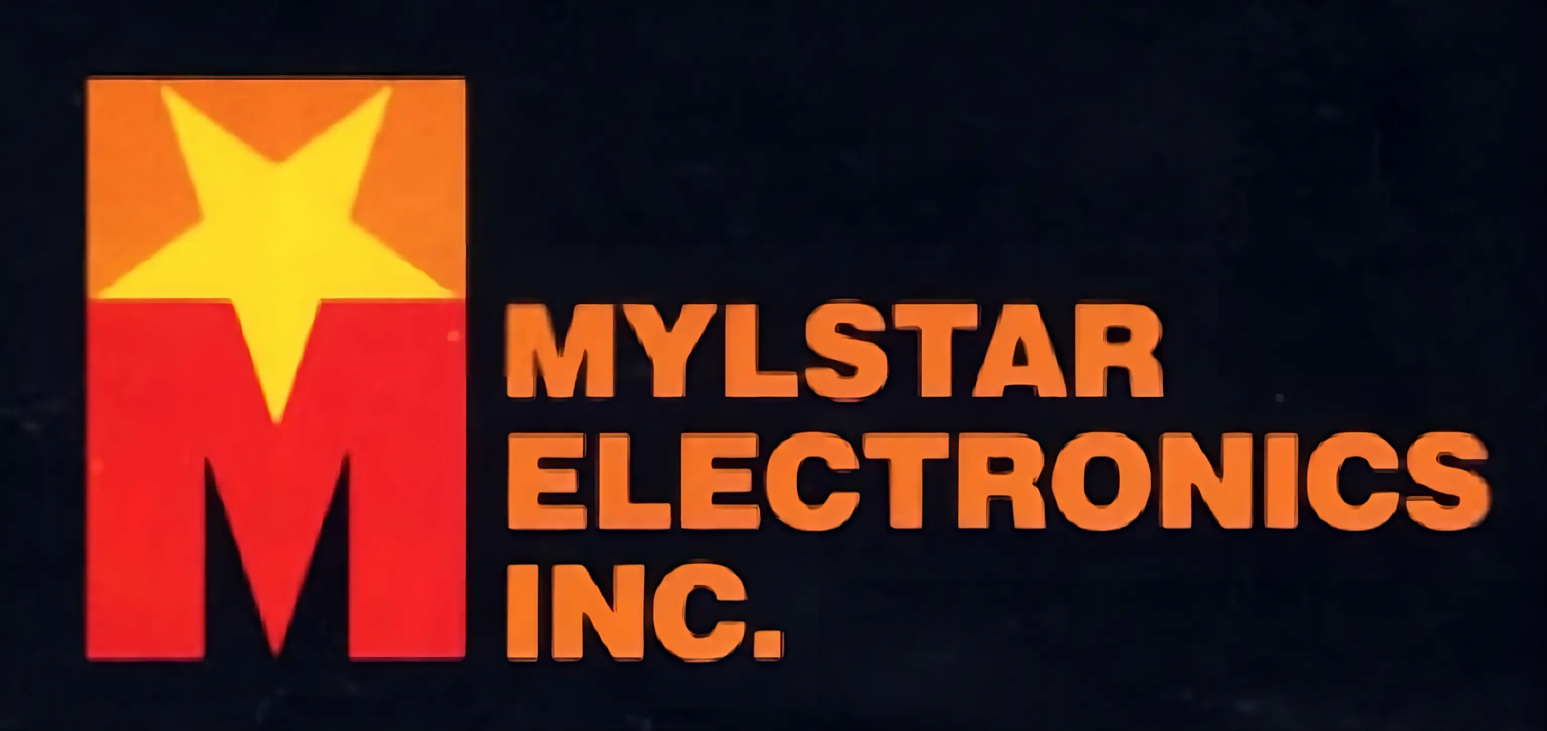 Mylstar Electronics Inc. logo with yellow star in red and orange gradient