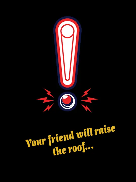 Large exclamation mark with warning text about raising the roof