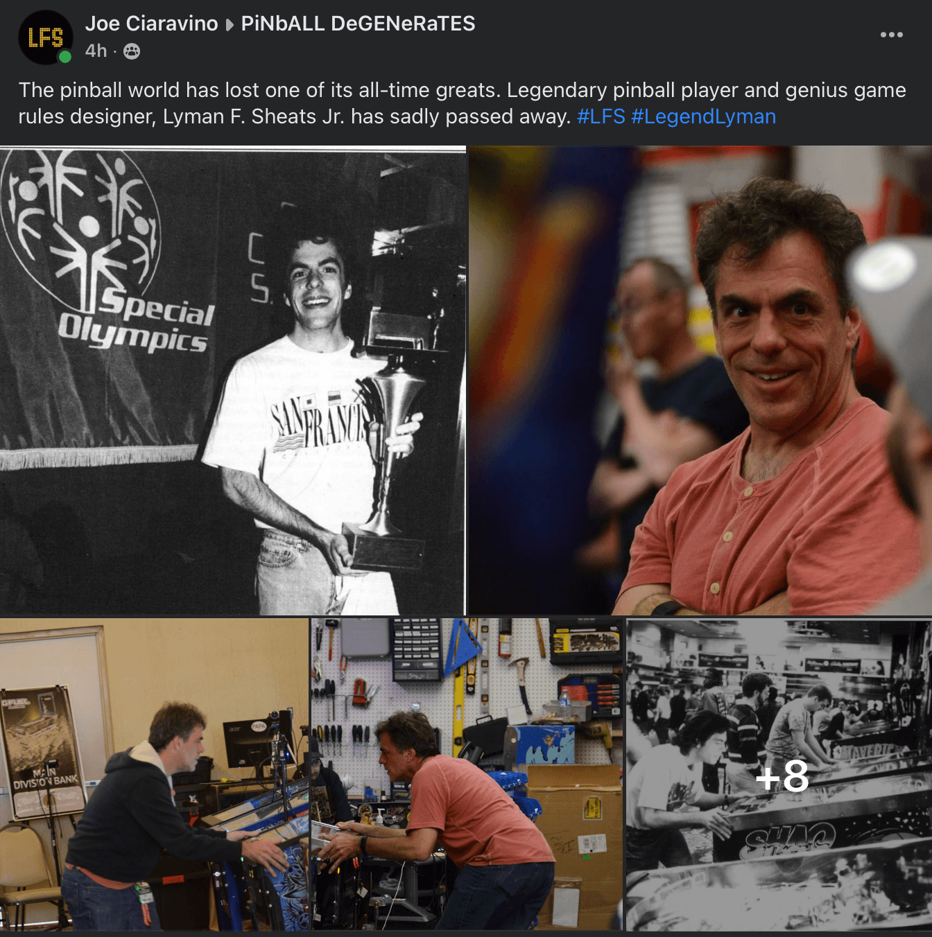 Tribute to Lyman F. Sheats Jr., legendary pinball player and designer