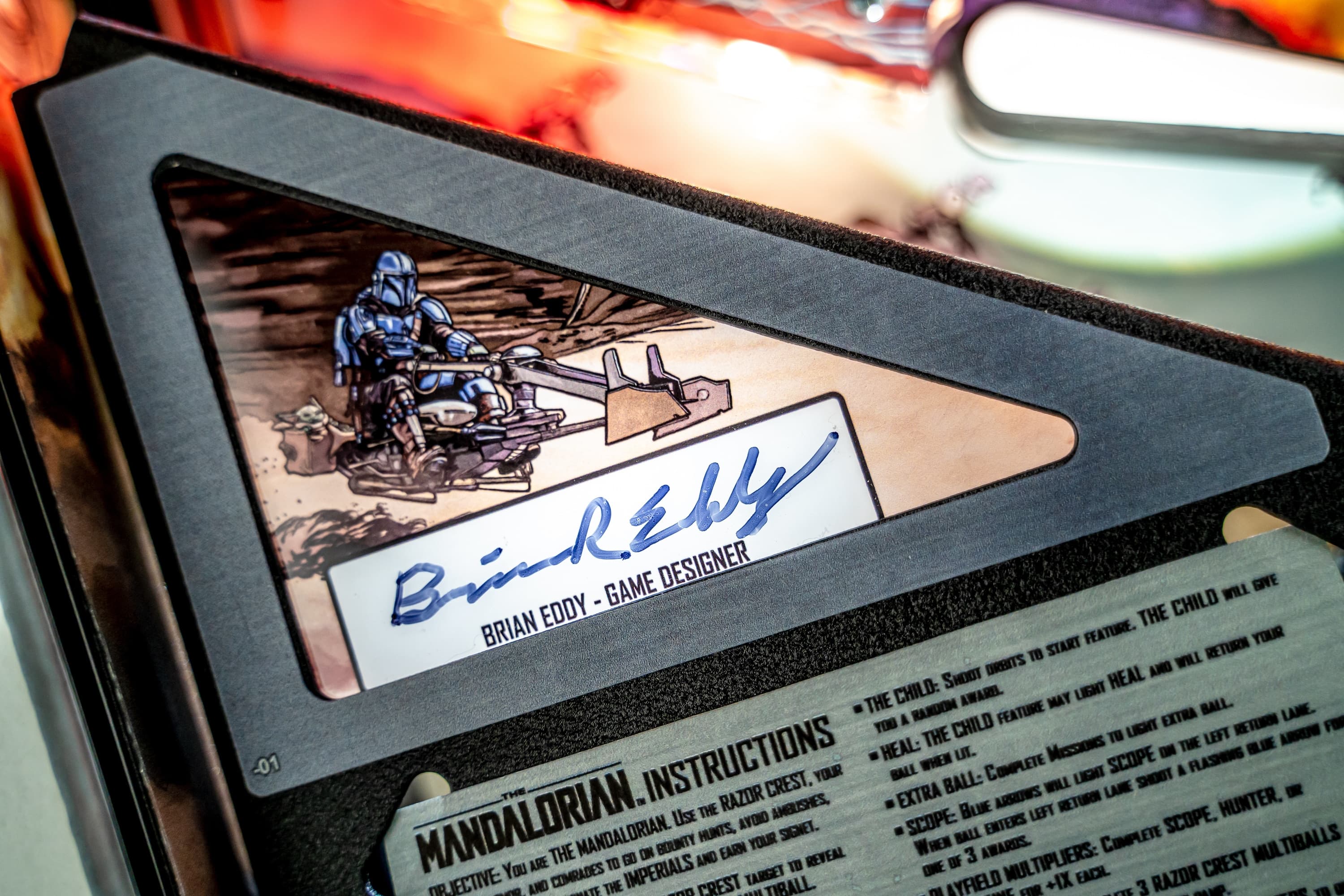 Mandalorian game designer Brian Eddy's signed artwork of a Star Wars character