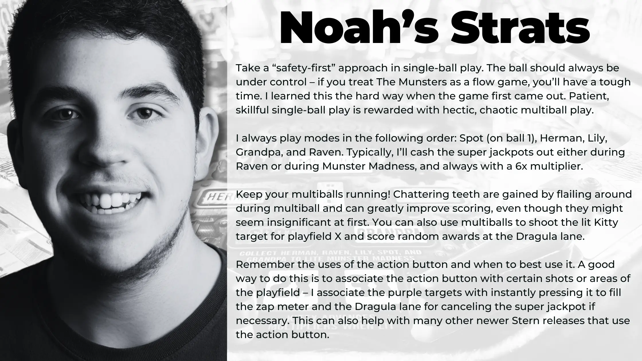 noah's strats munsters pinball tutorial