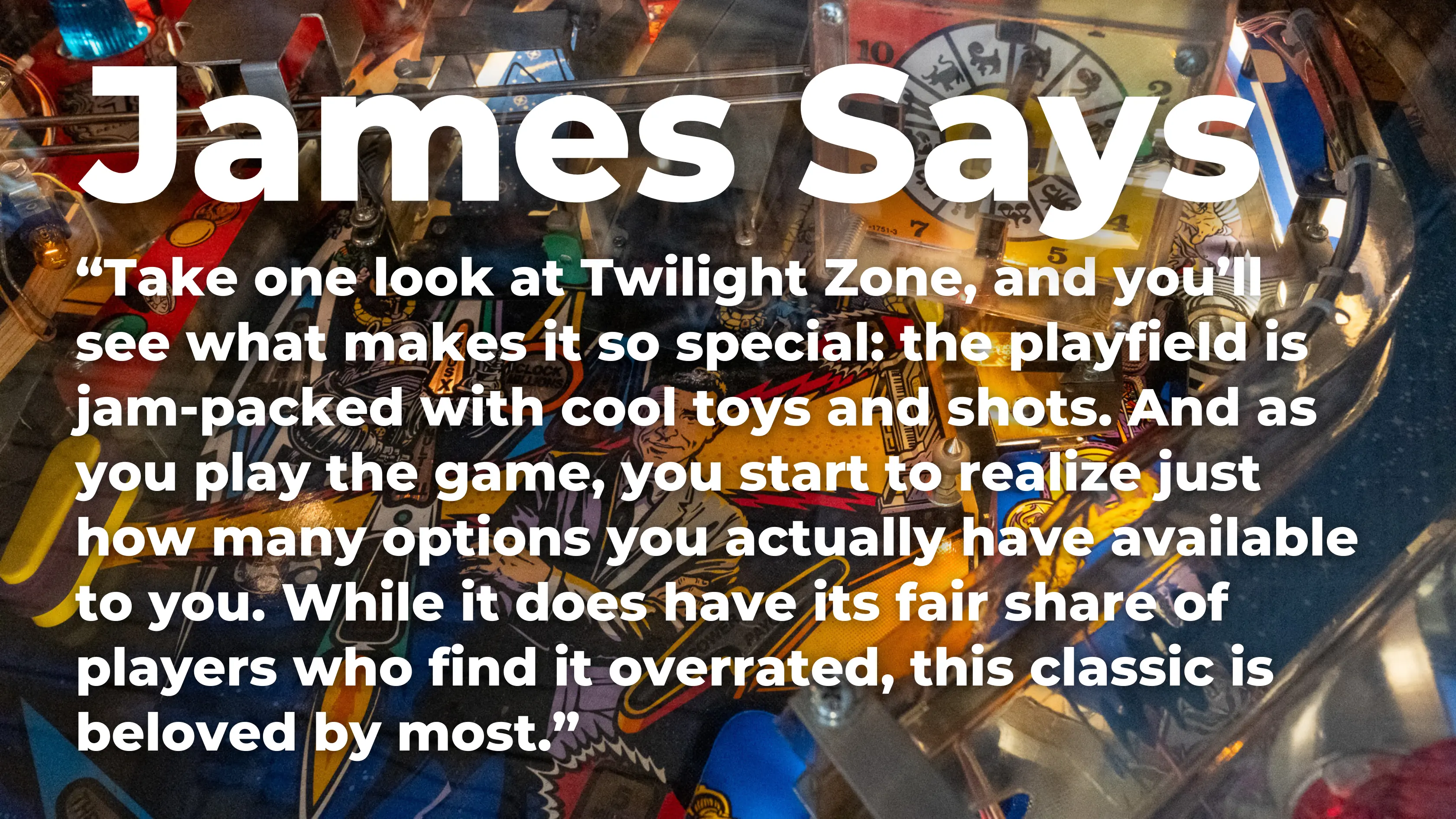 twilight zone pinball tutorial quote