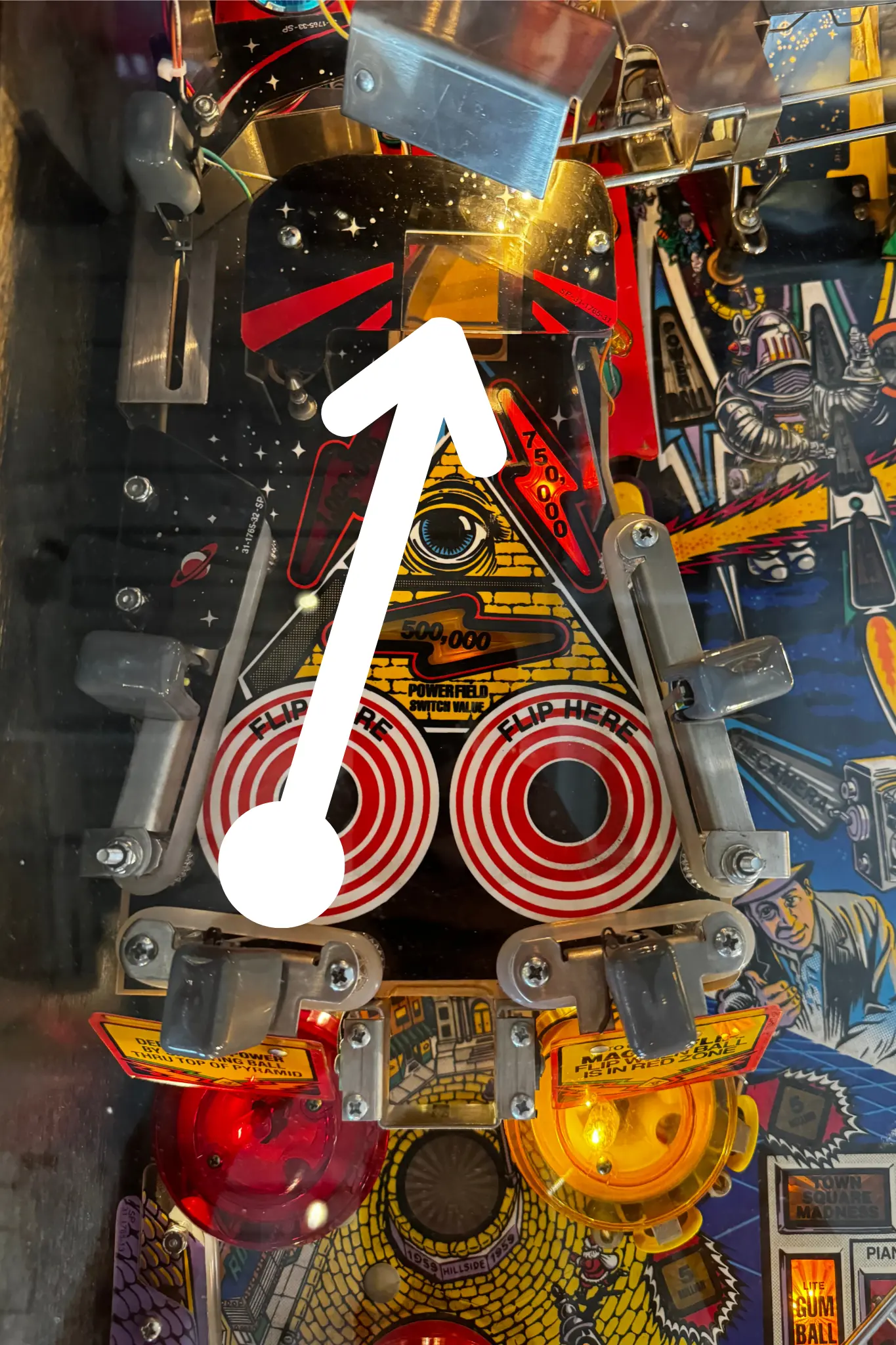 magnet flips twilight zone pinball
